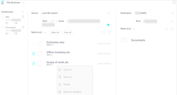 Multiple file transfers