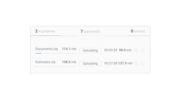 Uploading and downloading large files